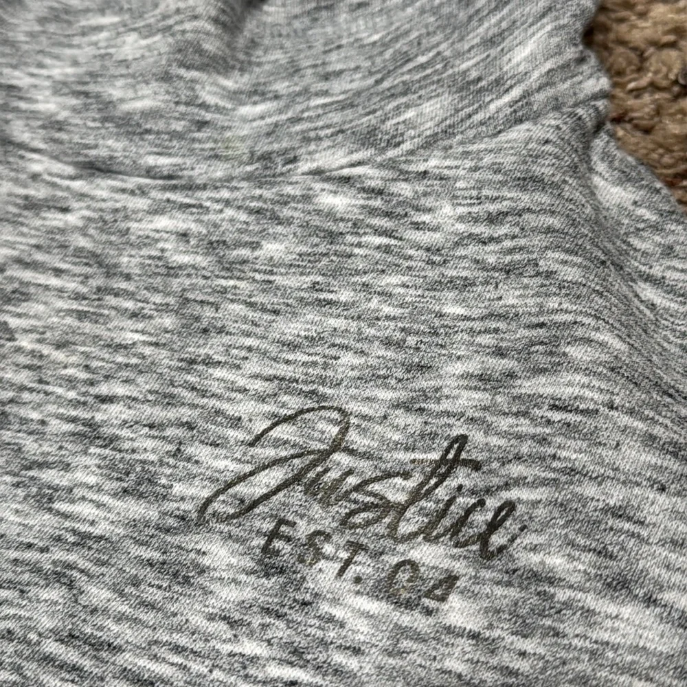 Justice Girl Gray Warm Sweatshirt Size 8